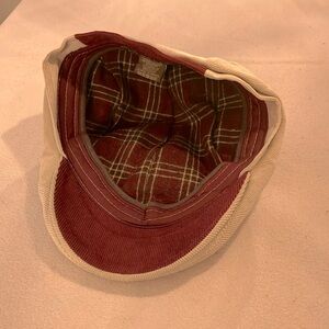 STETSON Cream Corduroy Paperboy Hat NWOT